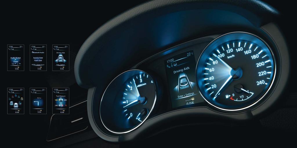 NISSAN ADVANCED DRIVE-ASSIST DISPLAY INNOVAATIO SILMIESI EDESSÄ Kaikki tarvittavat tiedot suoraan silmiesi edessä.