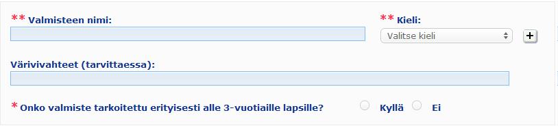 I. Yksiosaisen valmisteen ilmoittaminen Yksiosaisella valmisteella tarkoitetaan valmistetta, joka muodostuu yhdestä ainoasta osasta (esim. yksi sampoopullo).