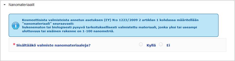 Tärkeää On syytä muistaa, että CosIng-tietokannasta haettujen ainesosien luetteloa ei voi suodattaa siten, että se sisältäisi vain kategorian 1A tai 1B CMR-aineita.