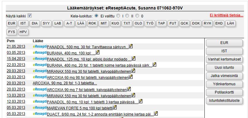 7/18 Jos määrättävä lääke kuuluu ryhmään Rajoitetusti reseptimerkinnällä korvattavat lääkkeet, ilmestyy lääkemääräykseen kohta erillisselvitys, johon voidaan valita selvitys lääkettä varten.