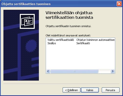 Suojaustoiminnot i Napsauta Valmis.