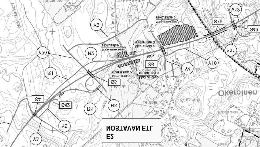 KOUVOL TMPERE Vt12 mittalinja Y4 ML 125 120 115 110 105 Nykyinen maanpinta =liikkuva laakeri Tarvittaessa tasausvalu Sa/ 7200 Pilareihin rosterikuoret - 00-1: vas 77254 oik 79097 2500 32000 32000