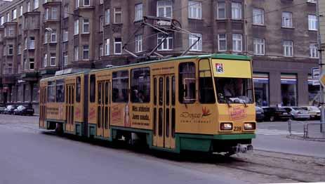 Liepajan, Väinänlinnan ja Riian kertalippuja kesällä 2005. KT4D 239 vuodelta 1983 on ostettu Gerasta 2001 ja siellä sillä oli numero 319.