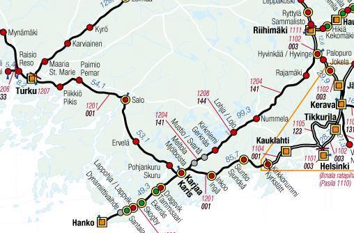 Helsinki Turku nopea raideyhteys Suunnittelurahaa 40 M vuosille 2017-2019 Laadittu alustava YS ja (YVA) Ei tehty maa- ja kallioperätutkimuksia tai tarkempia luonto-& arkeologisia selvityksiä Linjaus