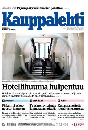 KAUPPALEHTI Johtajien oma rekrytointimedia KAUPPALEHTI on monikanavainen talouden ilmiöiden ja rahamarkkinan uutismedia.