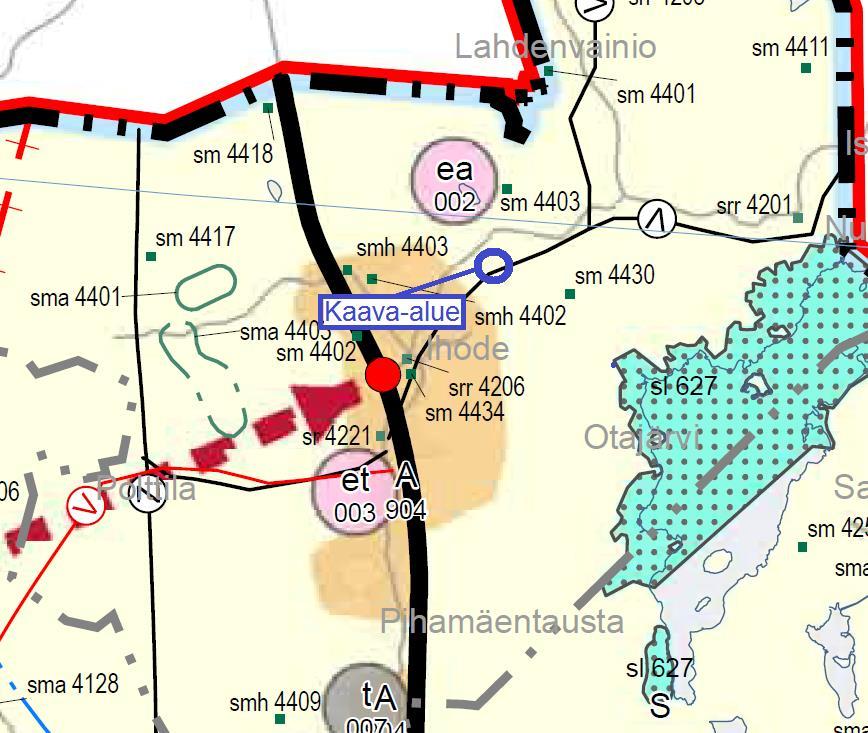 Nosto Consulting Oy 8 (21) Ote maakuntakaavasta: Lähde: Varsinais-Suomen maakuntakaava Kaava-alue on maakuntakaavassa maa- ja metsätalousvaltaista aluetta (M).