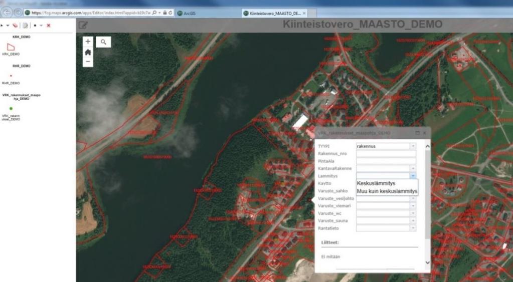 FCG:n tiedonkeruusovellus FCG-tiedonkeruusovellus ArcGIS Online-alustalla Rakennustiedon keruu reaaliaikaisesti