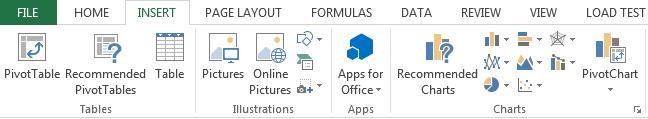 Excel 2013 Perusteet 4 Insert (Lisää) Taulukon määrittäminen Piirtotyökalut Erilaisia kaavioita Pivot-taulukko Kuva