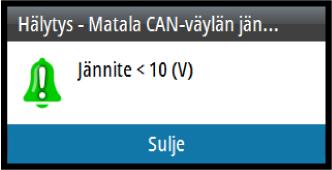 4 Hälytykset Järjestelmähälytykset Viestityypit Viestit on luokiteltu sen mukaan, kuinka raportoitu tilanne vaikuttaa alukseen.