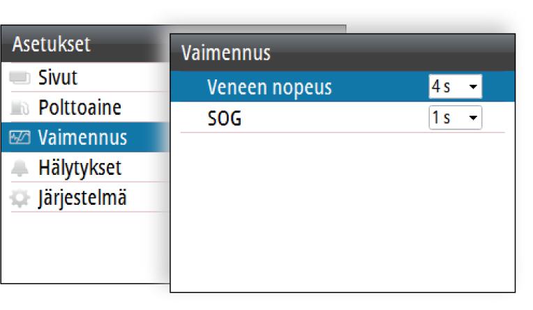 Valitse haluamasi aikaväli, kun automaattinen vieritys on käytössä. Aikaväliä voi tarvittaessa muuttaa myöhemmin.