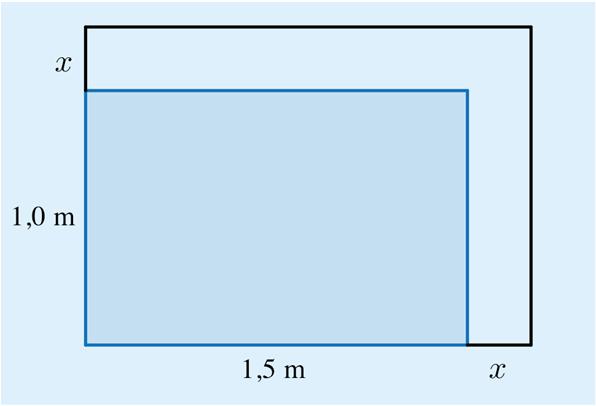 Huippu Kertaus Tehtävien ratkaisut Kustannusosakeyhtiö Otava päivitetty 30.7.018 0B. Merkitään sivun pituuden lisäystä kirjaimella x. Alkuperäisen ikkunan pinta-ala on 1,0 m 1,5 m = 1,5 m.