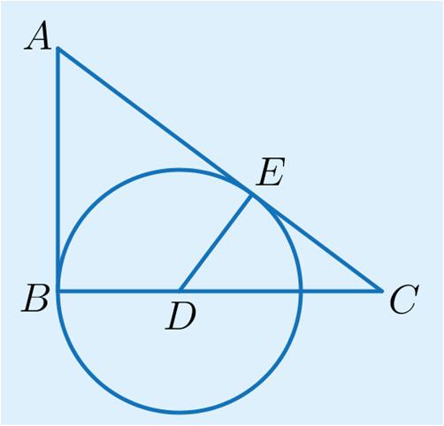 Huippu Kertaus Tehtävien ratkaisut Kustannusosakeyhtiö Otava päivitetty 30.7.018 30B. Merkitään ympyrän keskipistettä kirjaimella D ja hypotenuusan ja ympyrän sivuamispistettä kirjaimella E.