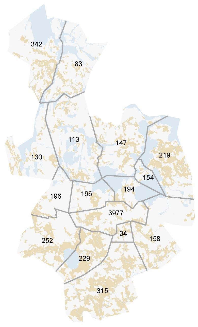 LÄHTÖKOHDAT Asukasmäärät osa-alueittain Tilastokeskus ylläpitää kuntien tilastollisten osaalueiden kartta-aineistoa ja luokitusta osa-alueittaista