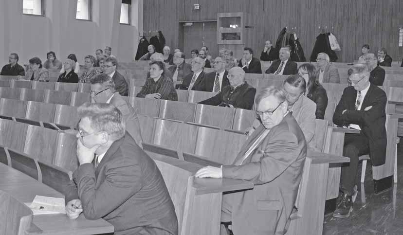 TIEDONKIERTO Poiminto TUL 90 vuotta -seminaarin yleisöstä Helsingin yliopiston Metsätalon suuressa luentosalissa. Kuva: Heikki Virkkunen.