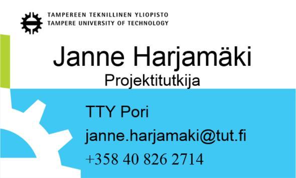 Pori Huone: 337 Puhelin: 040 8262 714