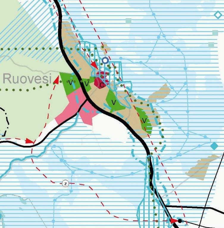 Esimerkkinä ote Pirkanmaan maakuntakaava 2040 ehdotuksesta Ruoveden kirkonkylän alueelta: Pirkanmaan maakuntakaava 2040, kaavaote Ruoveden kirkonkylän alue Pirkanmaan maakuntakaava 2040, erot