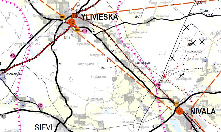 POHJOIS-POHJANMAAN MAAKUNTAKAAVAN 3. VAIHEKAAVA Ote maakuntakaavan 3. vaihekaavasta. Suunnittelualueen sijainti n sitettu viletilla rajauksella. Phjis-Phjanmaan liitn maakuntavaltuust n hyväksynyt 11.