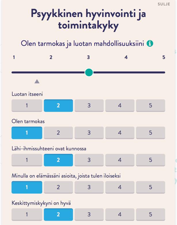 asukasversio Sisältää: tilanne-, perhe-, työtehtävä- ja