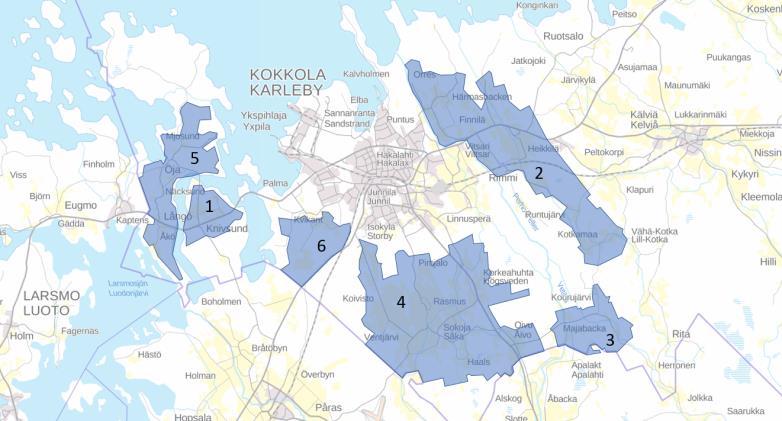 1 JOHDANTO Vaiheyleiskaavan laatiminen koskee kaikkia kuutta Kokkolan kantakaupungin kyläaluetta.