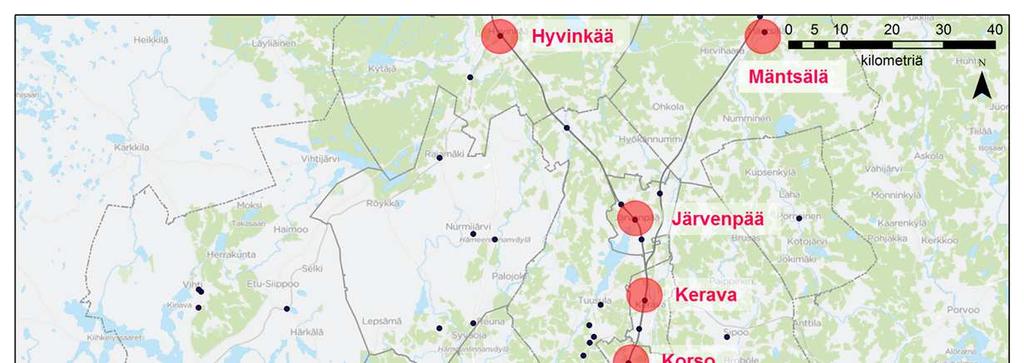 10 merkittävintä asemaa päästövähennyksen määrässä mitattuna, AUTOT Kuvassa on esitetty, mitkä liityntäpysäköintiasemat vähentävät eniten CO 2 -päästöjä vuonna 2025.