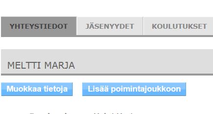 1. Harjoitustehtäviä HAE rekisteristä omat tietosi klikkaa Muokkaa tietoja, pääset korjaamaan, jos tiedoissa