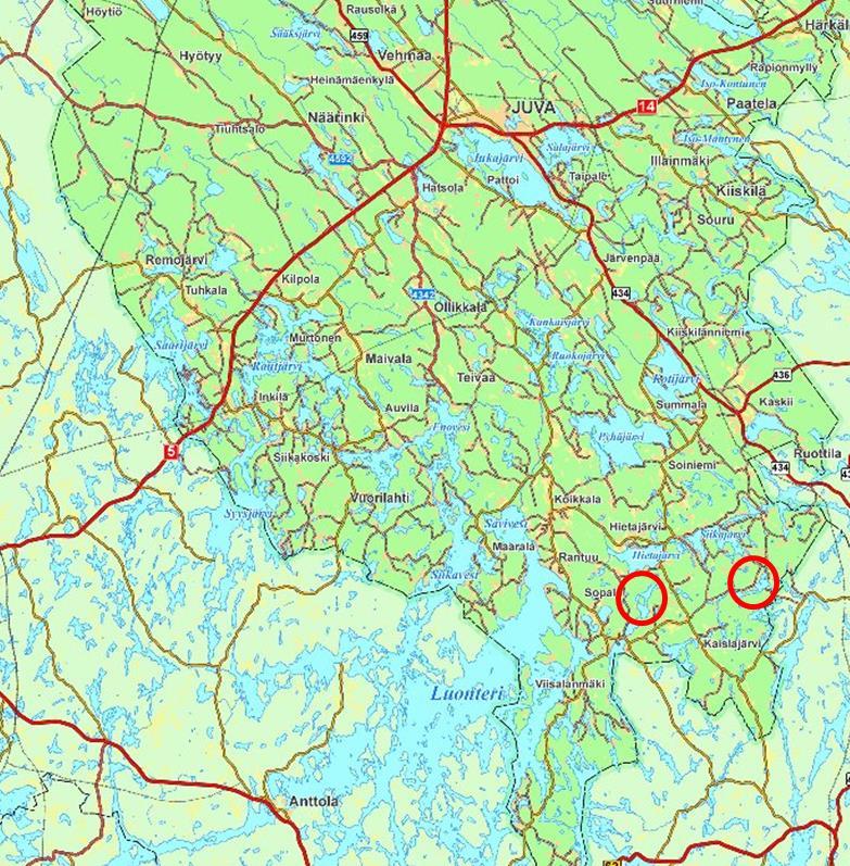 Selostusosa, 24.5.2018 2 Kohde 1. Kaislakallio, 178-405-3-24 ja Vanha-Seppälä, 178-445-2-16 (kuvassa vasemmalla) Kohde 2.