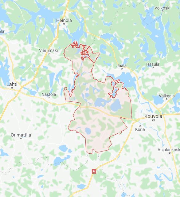LÄHTÖKOHDAT SIJAINTI Iitti sijaitsee Kymenlaakson ja Päijät-Hämeen rajalla. Iitin rajanaapureita ovat Heinola, Kouvola, Lapinjärvi, Orimattila ja Lahti.