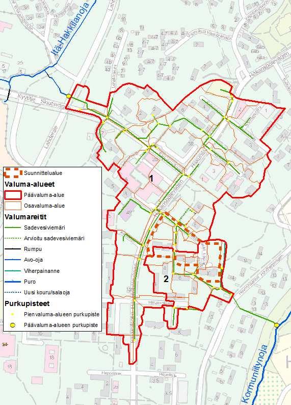 FCG SUUNNITTELU JA TEKNIIKKA OY Raudikkokujan hulevesiselvitys 7 (25) sadevesiviemärit), niiden liittyminen hulevesiviemäriverkostoon ei myöskään ole
