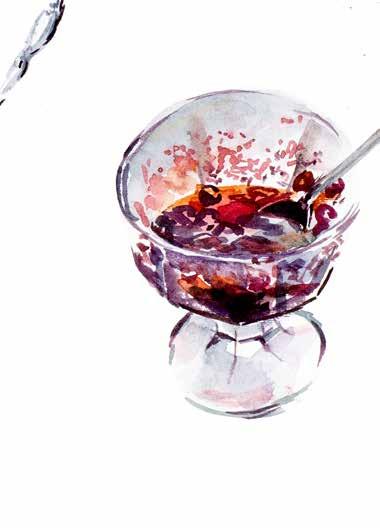 vitchokladskum CHOKLAD & KAFFE L, G 9,50 Chokladtårta, espressoglass och passionsfruktpuré TILLÄGG Kexsmulor L Maräng L, G Karamellnötter L, G Chokladsås L, G Kolasås G Bärkompott L,