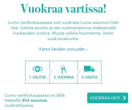 6 Ainutlaatuinen Lumo-verkkokauppa Alleviivaa Kojamon asemaa teknologisen kehityksen edelläkävijänä Ainutlaatuinen asema digitaalisessa ympäristössä Nopea ja helppo tapa vuokrata 1. Valitse 2.