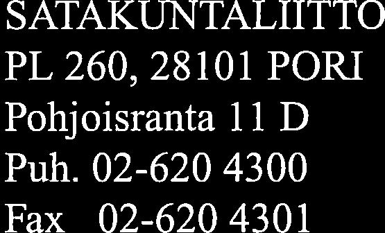 aluerakenteen ja aluetalouden näkökulmasta II Vuoden 993 selvityksen ajantasaistus A:247 Satakunnan maakuntakiija A:248 Alvar Aalto Satakunnassa Ä:249 Satakunnan luonnonsuojeluselvitys 995-998