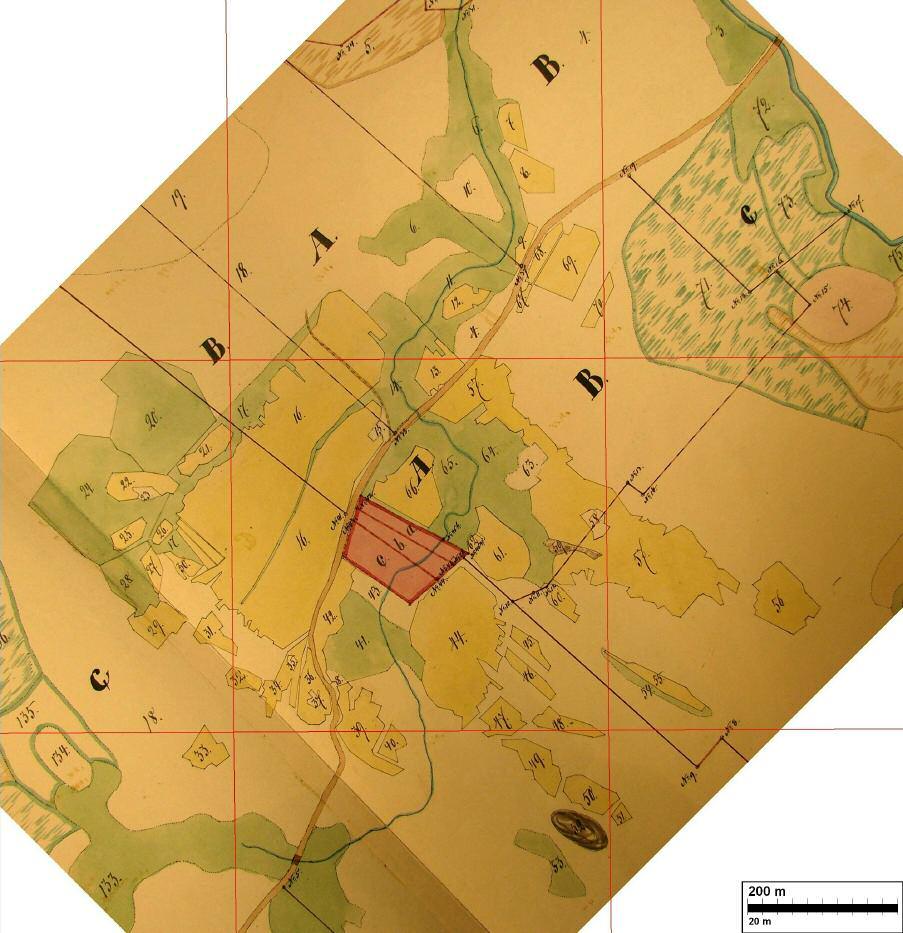 23 Toimituskartta 1780 asemoituna kkj koordinaatistoon Kivijoki 1500-luvulla yksi
