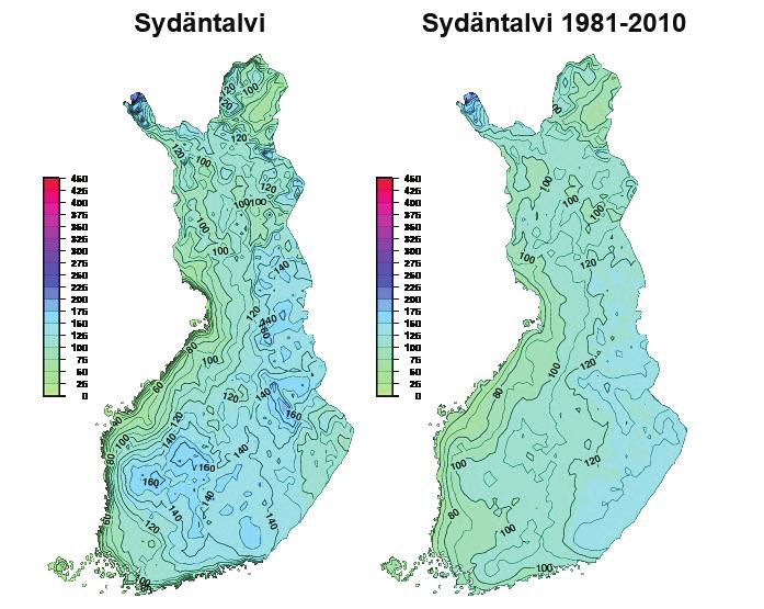 Liite 4 / 1 (1) Sääkartat Lumisadesumma: talvi 2017