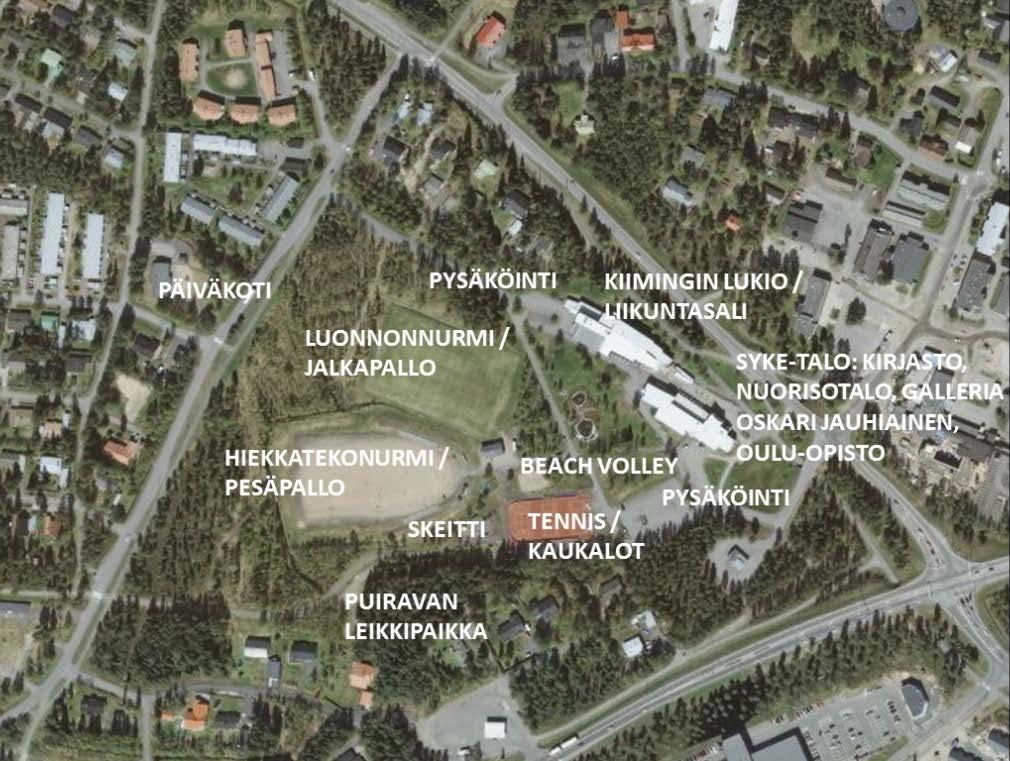 5 2. Kilpailutehtävä 2.1 Kilpailualue Sijainti Kiimingin urheilukeskus sijaitsee noin 20 km päässä Oulun keskustasta, Kiimingin keskuksen välittömässä läheisyydessä.