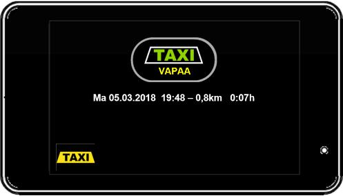 3.1.4.2 Ajovuoron aloitus kuljettajakortilla Taksimittarin tila Taksimittarin näyttö Toimenpide Taksimittari on OFFtilassa.
