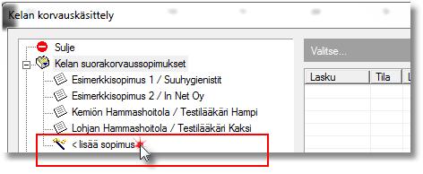 16 / 20 9. SUORAKORVAUSSOPIMUKSEN TEKEMINEN Jotta suorittaja voi tehdä tilityksiä, tulee hänellä olla suorakorvaussopimus.