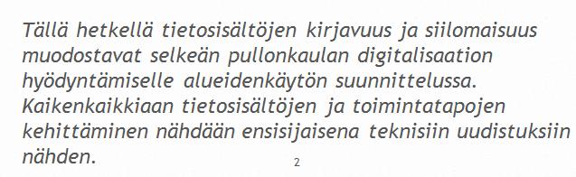 Nykytilan haasteet YM:n digikaavoituksen Verkkoaivoriihestä