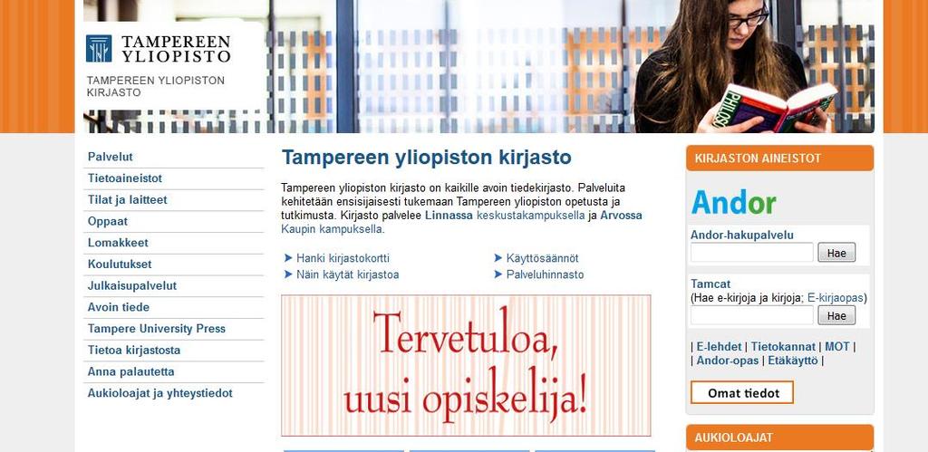 Kirjaston tiedonhakuoppaat E-kirjaopas Chat