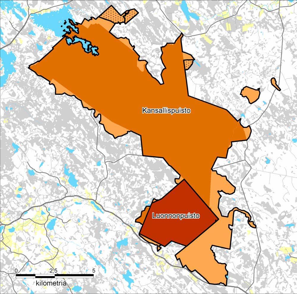 85 Kuva 11 b. Salamajärven kansallispuiston laajentaminen ( Maanmittauslaitos 1/MYY/05, Suomen ympäristökeskus 2005, Metsähallitus 2005).