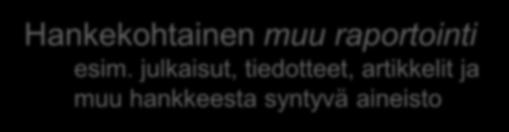 raportointi esim.