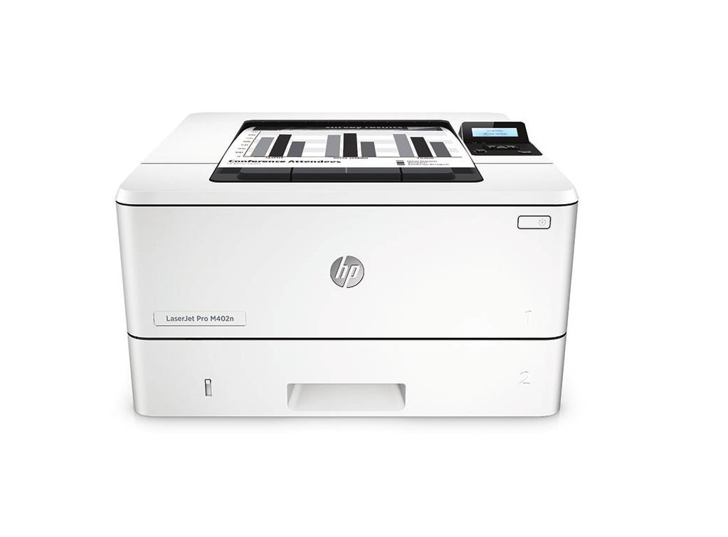Tiedot HP LaserJet Pro M402 -sarja Vaikuttavaa nopeutta. Tehokasta tietoturvaa. Tulostussuorituskykyä ja tehokasta tietoturvaa työtapoihisi sopien.