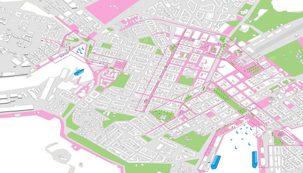 10 K ÄVELYKESKUSTA JA KOKOOJAK ATU PARKKIHALLISTA NOUSTESSA LÄHELTÄ LÖYTÄÄ HETI KAUPUNKIPYÖRÄN MATKANTEKOON MUUTTUNEET LIIKENNEJÄRJESTELYT ERILLISISTÄ KÄVELYALUEISTA YHTENÄINEN KÄVELYKATUJEN VERKKO