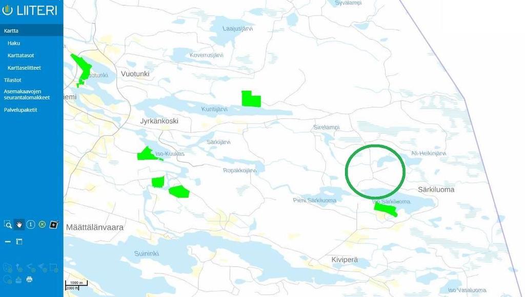 YLI-HEIKINJÄRVEN RANTA-ASEMAKAAVA 21 ************************** Kuva 18 Lähialueen ranta-asemakaavatilanne.