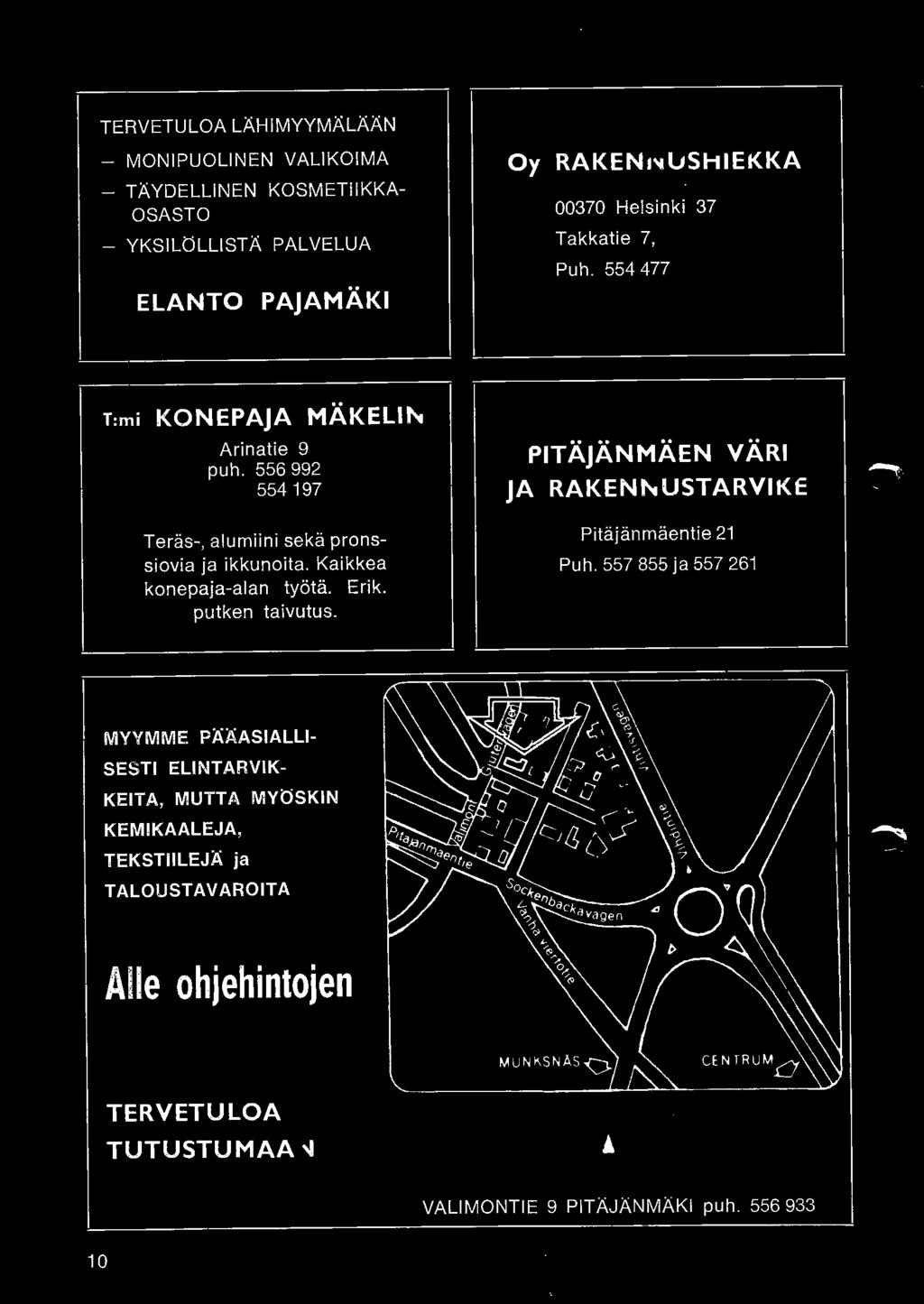 putken taivutus. PITÄJÄNMÄEN VÄRI JA RAKENNUSTARVIKE Pitäjänmäentie 21 Puh.