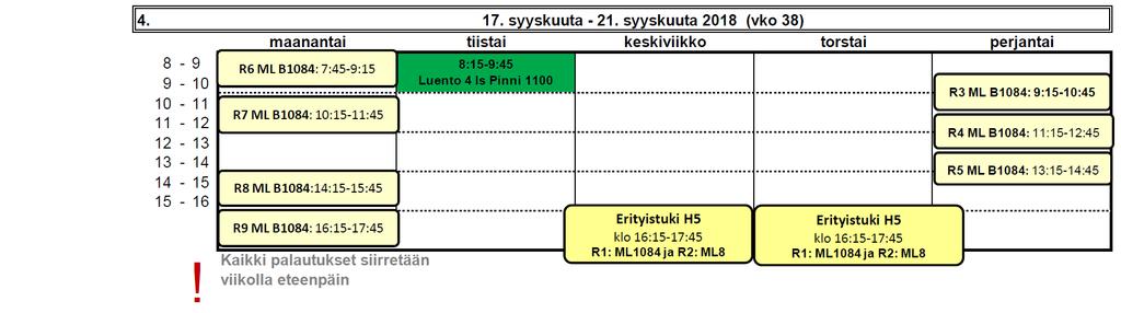 TÄMÄ VIIKKO o Kurssi on toteutettu yhden periodin kurssina 3 op (3x27t) on noin 80 tuntia, seisemässä viikossa siis noin 12 tuntia