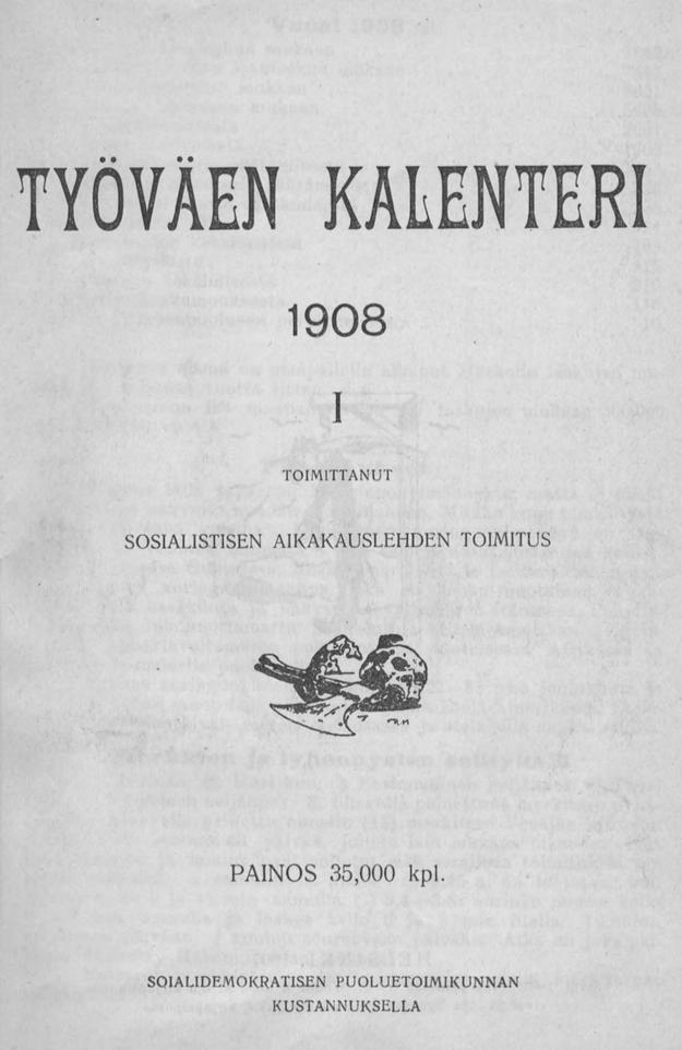 TYÖVÄEN KALENTERI 1906!