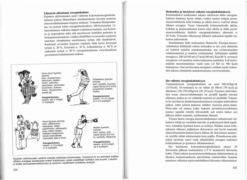 Lihaslyön aihcuttama cncrgiankulutus.. Fyysisen aktiivisuuden suuri vaikutus kokonalsenerglankulutukseen johtuu lihassolujen ainutlaatuisesta kyvystä muuttaa aineenvaihduntaansa tarpeen mukaan.