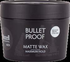 Biozell Professional MEN BULLET PROOF Matte Wax Mattavaha, maksimaalinen pito Antaa maksimaalisen pidon ja