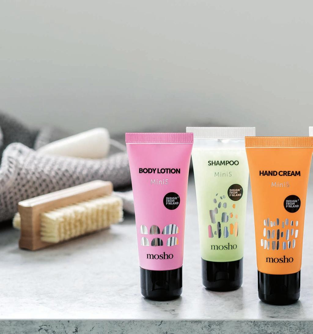 Kätevät minituubit moneen menoon Mosho Mini5 on ihastuttava uutuuspakkaus, jossa on viisi minikokoista tuubia kauniissa pakkauksessa. Mini5-pakkaus sisältää viisi 40 ml:n kokoista minituubia.