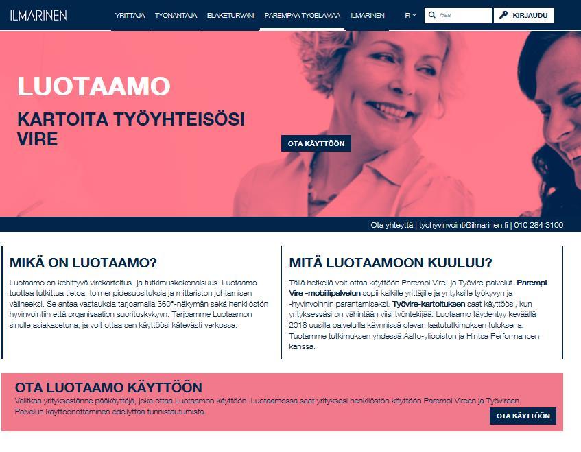 MITEN YRITYS OTTAA LUOTAAMON KÄYTTÖÖN? 1. Mene osoitteeseen www.